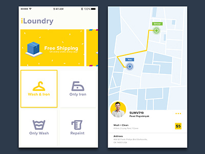 Laundry Apps Concept Yellow Rock