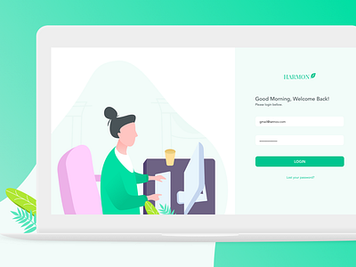 Illustration Login Form "Harmoni"