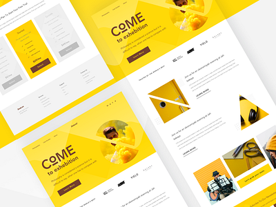Landing Page Concept concept design header landing page pricing ticket typograhpy yellow