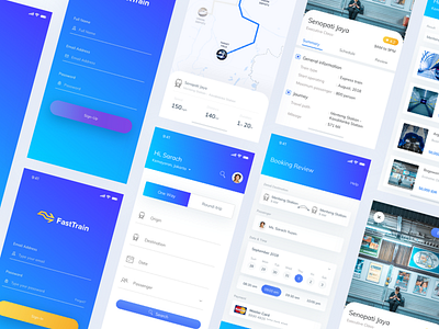 🚝 FastTrain - Mass Rapid Transit Webpage & Apps Exploration app design future gradient illustration isometric landingpage train ui vector website