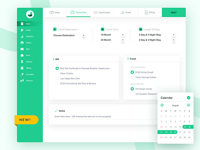 Dashboard for Travel Planning Project calendar clean dashboard designer green interface list minimal schedule travel ui ux