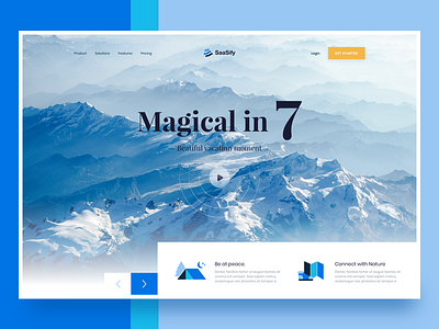 Header Exploration for Adventure Webiste adventure blue camping clean design explore header landingpage mountain nature play typography