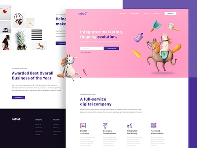 Landing Page Marketing Agency Evolution 3d design development digital hosting inpiration integrated landing page maintenance marketing product product branding