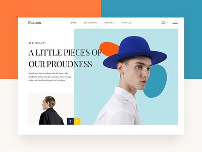 Header Minimalis Fashion Page clean ecommerce fashion hero banner interaction layout minimalist model shoping single page typography ux