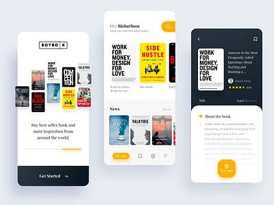 boybook apps for buy your favourite book about app article article design book book app book arts buy check out clean detailed home ios news noansa onboarding serach started ui ux