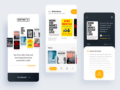 boybook apps for buy your favourite book about app article article design book book app book arts buy check out clean detailed home ios news noansa onboarding serach started ui ux