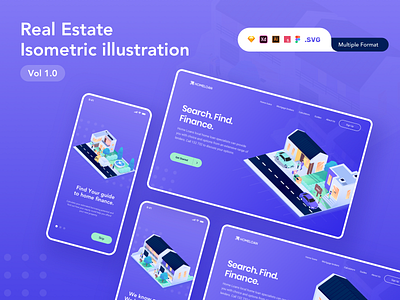 Real Estate Isometric Kit Vol.1