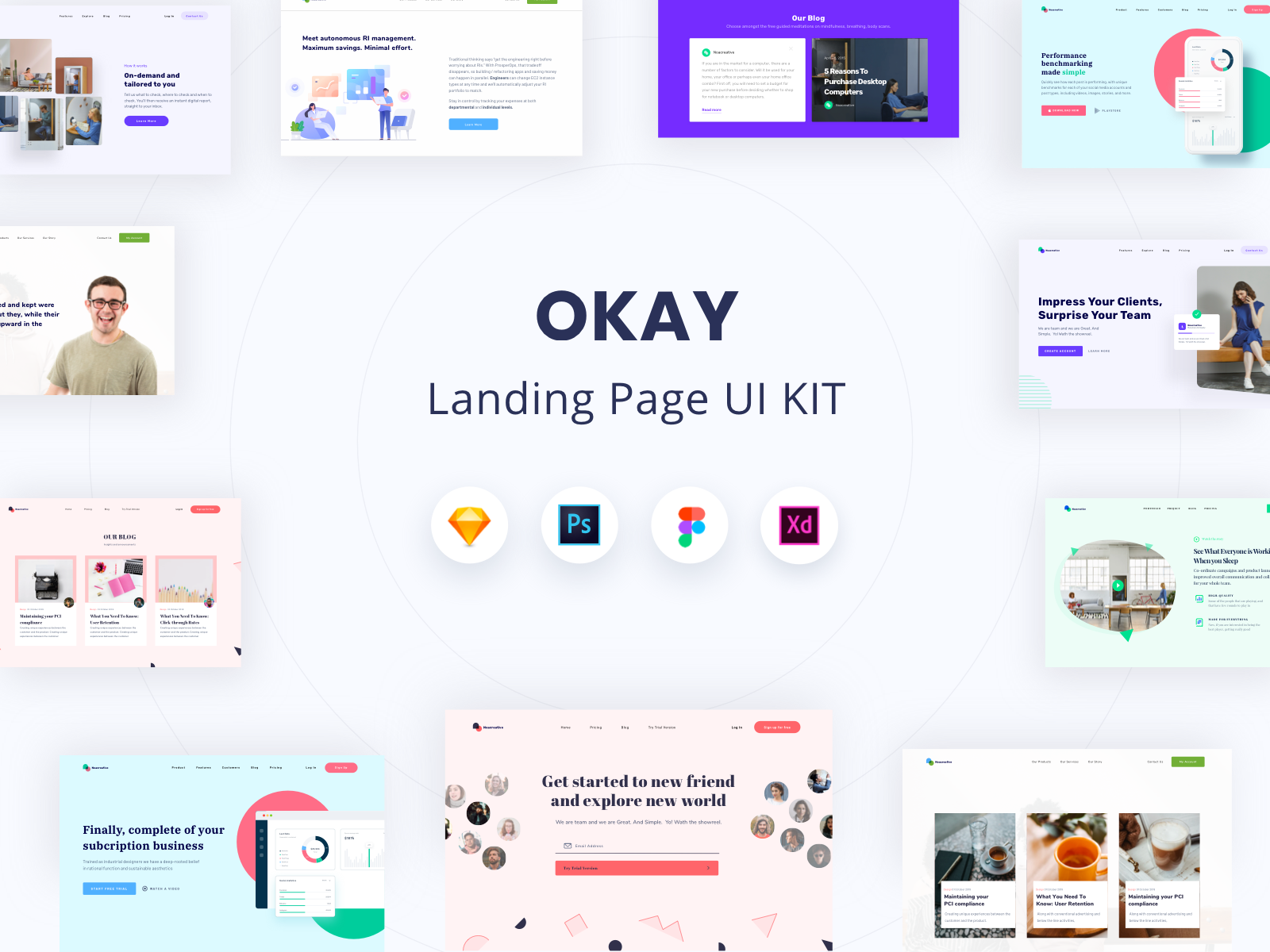OKAY Landing Page UI KIT by Zaini Achmad® for Noansa on Dribbble