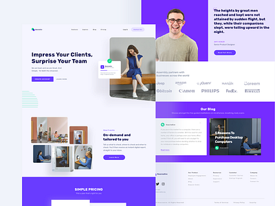 OKAY Landing Page UI KIT by © Zaini Achmad 🦁 for Noansa on Dribbble