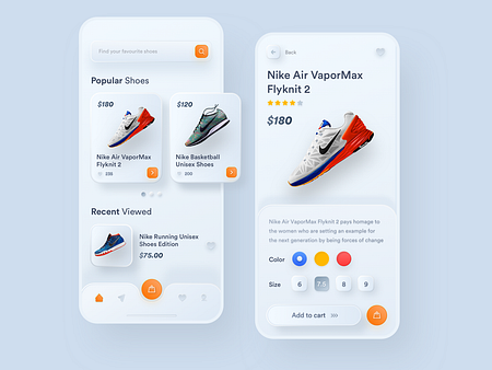 Nike Shoes E-Commerce - Neumorphism by Zaini Achmad® for Noansa on Dribbble