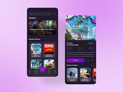 Gaming App UI Design