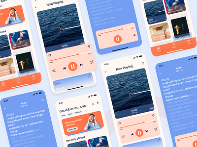 Daily UI #009 - Music Player clean ui minimal mobile app music player music player ui soft color ui ux