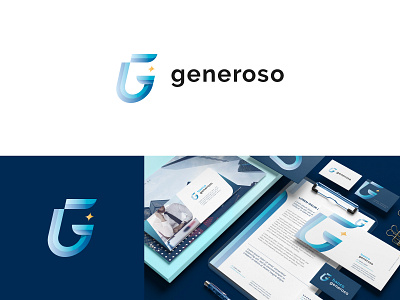 Generoso bank bank app brand branding finance financial fintech logo money monogram