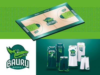 Bauru Basket ball basketball basquete bauru branding court dragon dunk jersey logo logotype nba nbb team