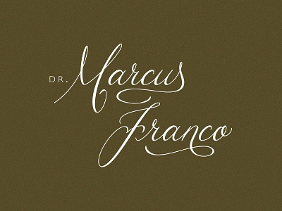 Marcus Franco Psychiatrist cursive lettering logo psychiatrist psycho script swashes type typography