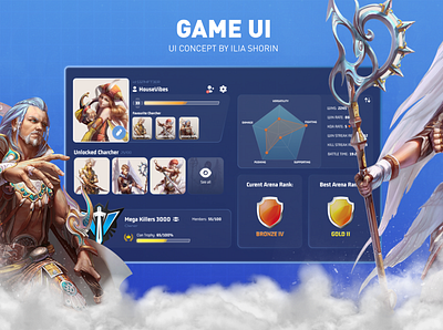 Game Ui Concept app art collors work design graphic illustration ui