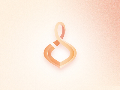 Rose Gold Logo logo pink rose shape sign