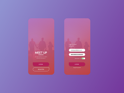 Meetup Login Concept