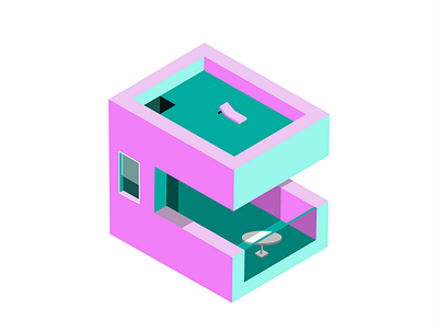 Isometric Building illustration vector