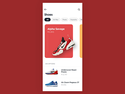 Online kicks store after effects aftereffects ui ux