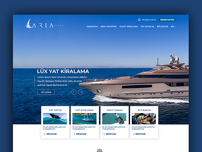 Yacht Charter Web Design | Yaka Digital design illustration ui uix web web design webdesign website yacht yacht charter yachts