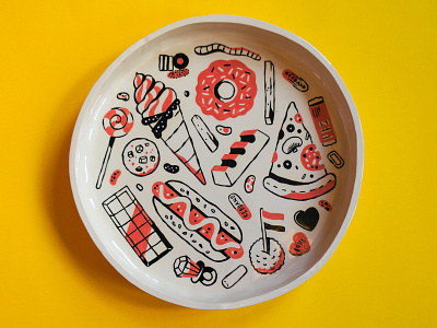 Handmade ceramic bowl ceramics clay drawing glaze handmade handpainted illustration linedrawing painted pottery