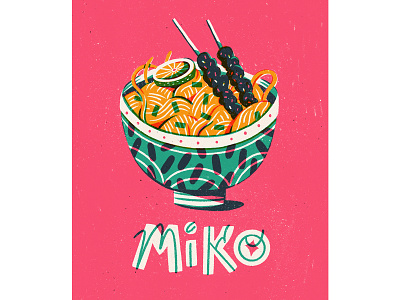 Miko amsterdam drawing food handlettering illustration indo lettering toko