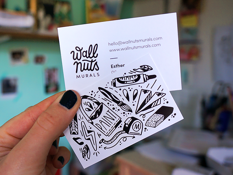 business cards Wallnuts by Esther on Dribbble