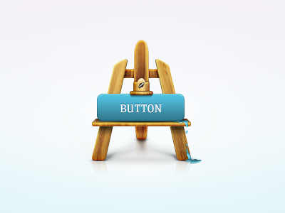 "UI Design" — Icon / Illustration blue button color easel homepage icon icons illustration ui ux website wood