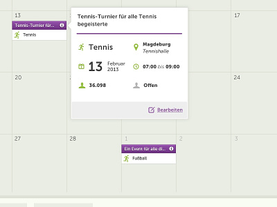 Events Calendar calendar client design events flat simple time