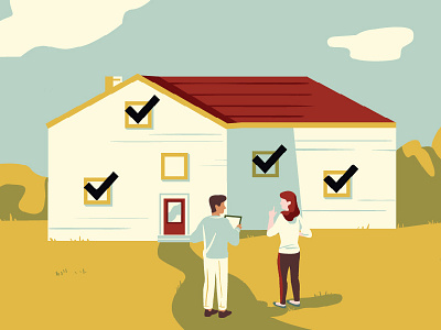 Editorial 11 checklist editorial house house hunting house spotting hunt illustration