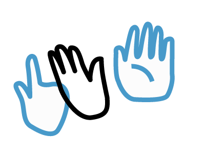 high five animation elements hands