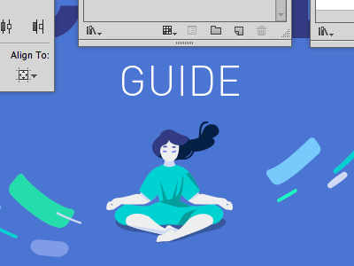 Working adobe character illustrator meditation snapshot vector yoga
