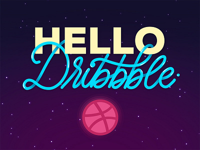 Hello Dribbble! artoftype dribbble first shot handlettering hello dribbble lettering type typography