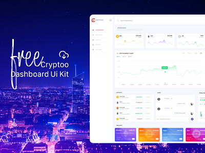 Cryptoo Dashboard Ui KIT - Free [XD] 2020 app dashboard design free ugurates2017 ui ux
