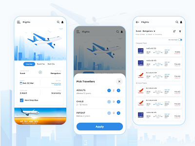 Flight Booking App air booking android application apps brand branding clean creativity design flight flight booking flight booking app illustration logo mockup ui ux web web desing