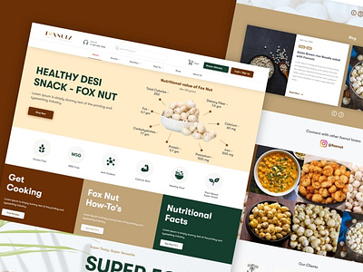 Ecommerce website UI - for selling Foxnut (Makhana)