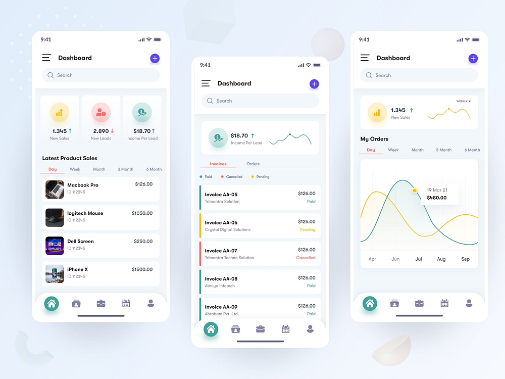 CRM Management UI Design by Krunal Ramoliya on Dribbble