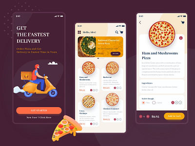 Food Delivery App UI Design burger app eating app food app food app design food delivery food delivery app food delivery application food order food order app food ordering food ordering app pizza pizza app recipe app restaurant app