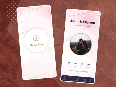 Wedding App animation application branding creativity design gallery app marriage marriage app mockup ui ux video app wedding wedding app