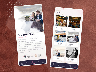 Wedding App part 2 application creativity design gallery app marriage app photo app ui ux web app web design website desing wedding wedding app