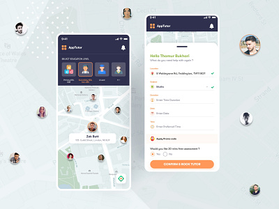 Find Tutor App UI application attributes branding clean creativity design dribbble best short languages match mockup people search swipe teacher teacher find tutor tutor find ui ux