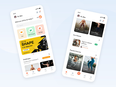 Daily Workout Fitness App UI Design