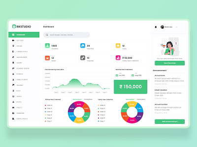 School Dashboard UI Design