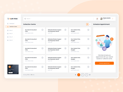 Lab Test Record Dashboard design