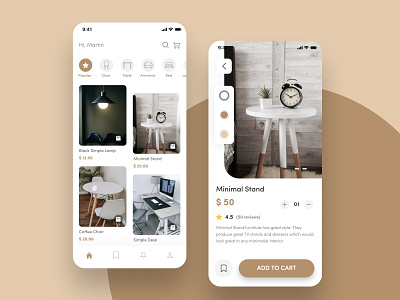 Furniture App - Ecommerce application creativity design ecommerce ecommerce app furniture app shop app shopping app ui ux wooden