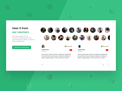 Testimonial  Learners UI Design