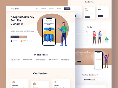 Fintech Website Landing Page UI