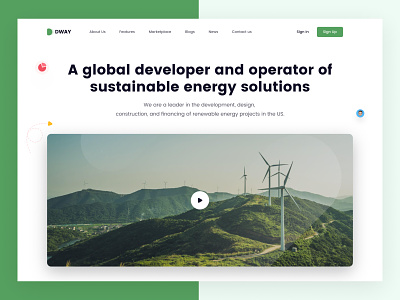 Renewable Energy website UI