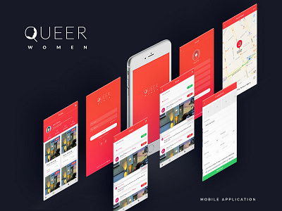 Queer Women apps branding dribbble interface ios mobile applicaion ui ux